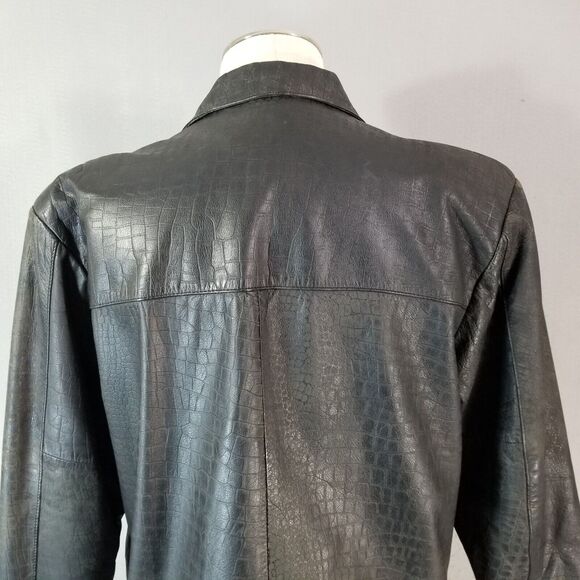 Deerskin Trading Post leather blazer sport coat jacket men's Medium black - Picture 10 of 15